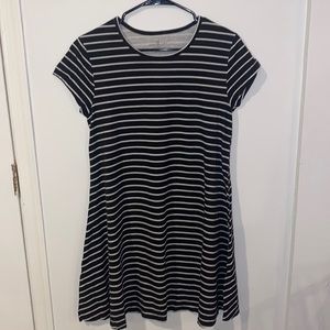 Bobbiebrooks Medium Black and White Striped Dress